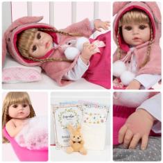 Bebê Reborn 100% Vinil Siliconado Brinquedo Realista Fofinha - Cegonha