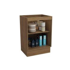 Balcão De Cozinha Botanic M629 1 Porta 60cm p/ Cooktop Nogueira/fendi/nogueira