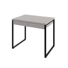 Mesa Kuadra Office 90x60x75cm C-02 Gavetas Branco Chess - Est.preta Branco Chess - Est.preta