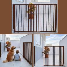 Portão de Segurança Alumínio para Criança e Pet Altura 85cm e Largura 