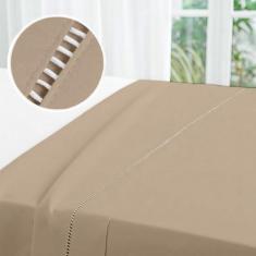 Lençol Casal Avulso de Cima com Ponto Palito Percal 180 Fios - RAFALOR