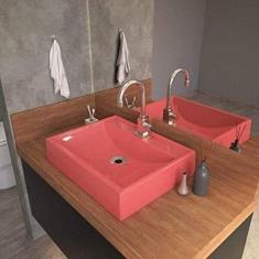 Cuba para Banheiro RT49W Retangular Compace Rosa