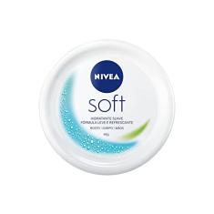 NIVEA Creme Hidratante Soft 48g - Hidratação suave e textura leve de rápida absorção que deixa sua pele macia e com sensação de refrescância