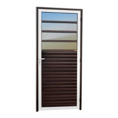 Porta de Cozinha Super Vidro Reflex 210cm X 86cm Brimak Abertura Esque