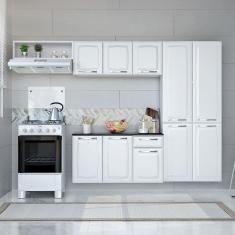 Cozinha Compacta Itatiaia Amanda Plus com 10 Portas, 1 Gaveta e 8 Prateleiras - 245cm de largura
