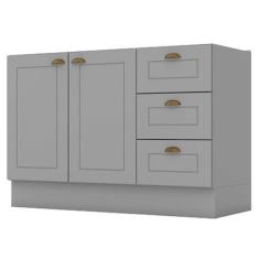 Balcão de Pia 120 cm Americana Cinza  Henn