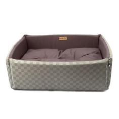 Cama Camping para Cachorro e Gato Pet - Bichinho Chic, Cinza, P