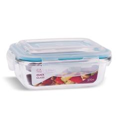 Pote Vidro Hermético Retangular 370ml Papinha Pequeno