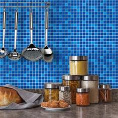 Papel de Parede Pastilhas em Azul - Inove Papéis de Parede 