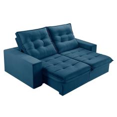 Sofá Retrátil E Reclinável 2 Lugares 290cm M166 Azul
