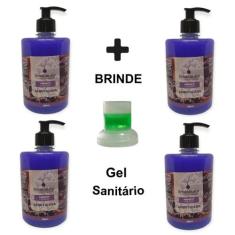 4 Sabonete Líquido 500ml Grosso Lavanda Açai Algodão Erva Doce Pitanga