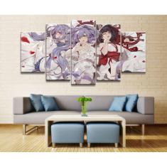 Quadro Decorativos Kimono Akagi com 5 peças 130x65