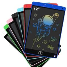 Lousa Mágica Infantil Digital Tablet Escrita Para Desenho Criança LCD 12" Cores Variadas