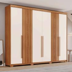 guarda-roupa casal norton 6 pt 4 gv nature e off white