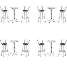 Kit 4 Bistros Com 4 Banquetas Cromadas-gatmagazine