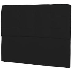 Cabeceira Casal Cama Box 195 cm London material sintético Preto - JS M