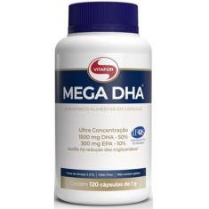MEGA DHA Vitafor 120 Capsulas - Ômega 3 DHA Alta Concentração