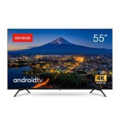 Smart TV AIWA 55” Android 4K Borda Ultrafina Dolby Vision&Atmos AWS-TV-55-BL-01-A Bivolt