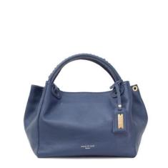 BOLSA FEMININA EM COURO ALÇA DE MÃO VERDE TIFFANY COM LARANJA "SUELY ABELHO"-Feminino