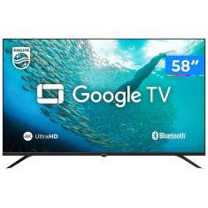 Smart TV 58" 4K UHD LED Philips 58PUG7019/78 Wi-Fi Bluetooth Google Assistente 3 HDMI 2 USB