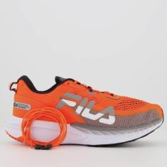 Tênis Fila Racer T2 Laranja e Cinza-Masculino