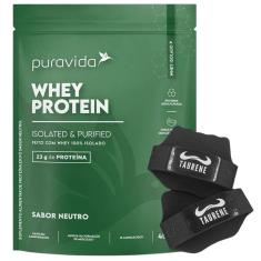 Whey Protein Isolado Neutro 450g Luva - PuraVida-Unissex