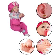 Boneca Bebê Reborn Brianna Coleção Doll Realist com Acessórios