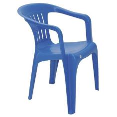 Cadeira Plastica Monobloco Com Bracos Atalaia Azul - Tramontina