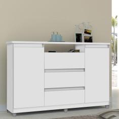 Cômoda 3 Gavetas 2 Portas Vênus Móveis Primus Branco