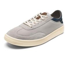 OLUKAI Punini Tênis masculino para uso diário, design clássico com cadarço e palmilha contornada, ajuste confortável e solas de borracha com aderência molhada, durável e de suporte, Azul Vapor/Trench,