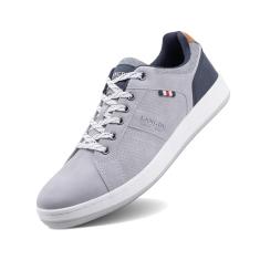 LANGDU Tênis masculino casual, moderno, respirável, confortável, para caminhada, tamanho 38-44, Cinza 2311, 39