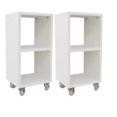 Mesa de Cabeceira Branca com Rodizios 20x60x30 - JWS360º
