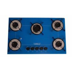 Fogão Cooktop 5 Bocas Chamalux Ultra  Chama Premium Bivolt, Azul, Bivo
