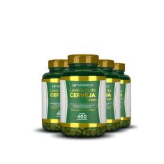 4x levedura de cerveja green hf suplementos 400 comp - HF Suplements