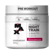 Pre Treino Night Train Sem Cafeina 300gr - Max Titanium, FRUTAS VERMEL
