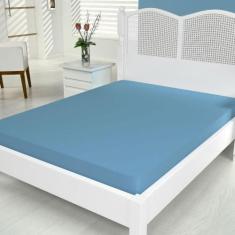 Lencol Micropercal 300 Fios Avulso Elastico King ul Claro - Lux Enxova