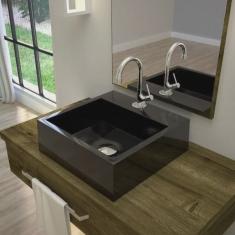 Kit Cuba Q395 com Torneira 1198 Metal e Válvula Click 1 1/2 e Sifão Cromado e Flexível Compace