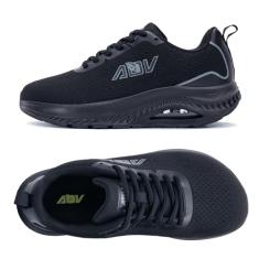 F FEESUR Tênis feminino com bico largo, suporte de arco, tênis ortopédico largo para fascite plantar, Allblack, 10 Wide