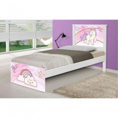 Cama Juvenil Barcelona Unicórnio Com Colchão
