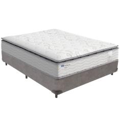 Cama Box Cinza E Colchão Amsterdã Molas Ensacadas Casal Probel