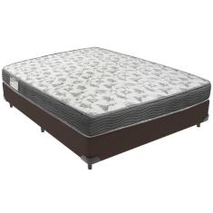 Cama Box Marrom E Colchão Iso100 Espuma D33 Viúvo Ortobom
