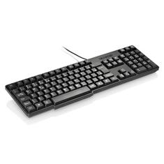 Teclado com Fio Conforto Sem Marca Conexão USB Cabo de 130cm Resistente Água Preto - TC204