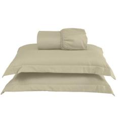 Jogo de Lençol Queen 3 Peças Percal 300 Fios Charme com Aba Americana 