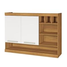 Armário Aéreo com 2 Portas e Adega Burguesa Premium 120cm Nesher