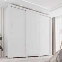Guarda Roupa Casal 3 Portas 4 Gavetas Costa Rica Branco