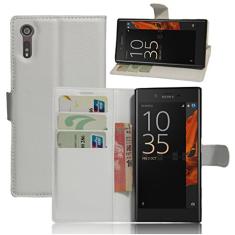 SONY Xperia XZ/XZS, capa carteira flip de couro PU premium com compartimento para cartão, suporte e fecho magnético [capa interior à prova de choque TPU] Compatível com SONY Xperia XZ/XZS