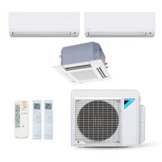 Ar-Condicionado Multi Split Inverter Daikin 28.000 BTUs (2x Evap HW 9.000 + 1x Evap Cassete 4 Vias 20.000) Quente/Frio 220V