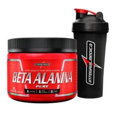 Beta Alanina 123g + Coqueteleira Preta Integralmedica
