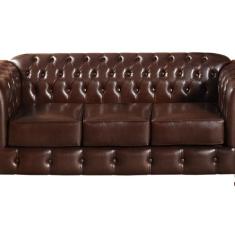 Sofá Chesterfield Luís Xv 3 Lugares Retrô Decoração - BELLA DECOR