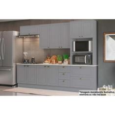 Kit de Cozinha Completa 7 Peças Americana (2Aéreos+2Balcões+1Paneleiro